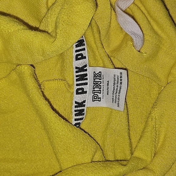 Med Bright Yellow Pink hoodie Victoria's secret - Picture 5 of 12